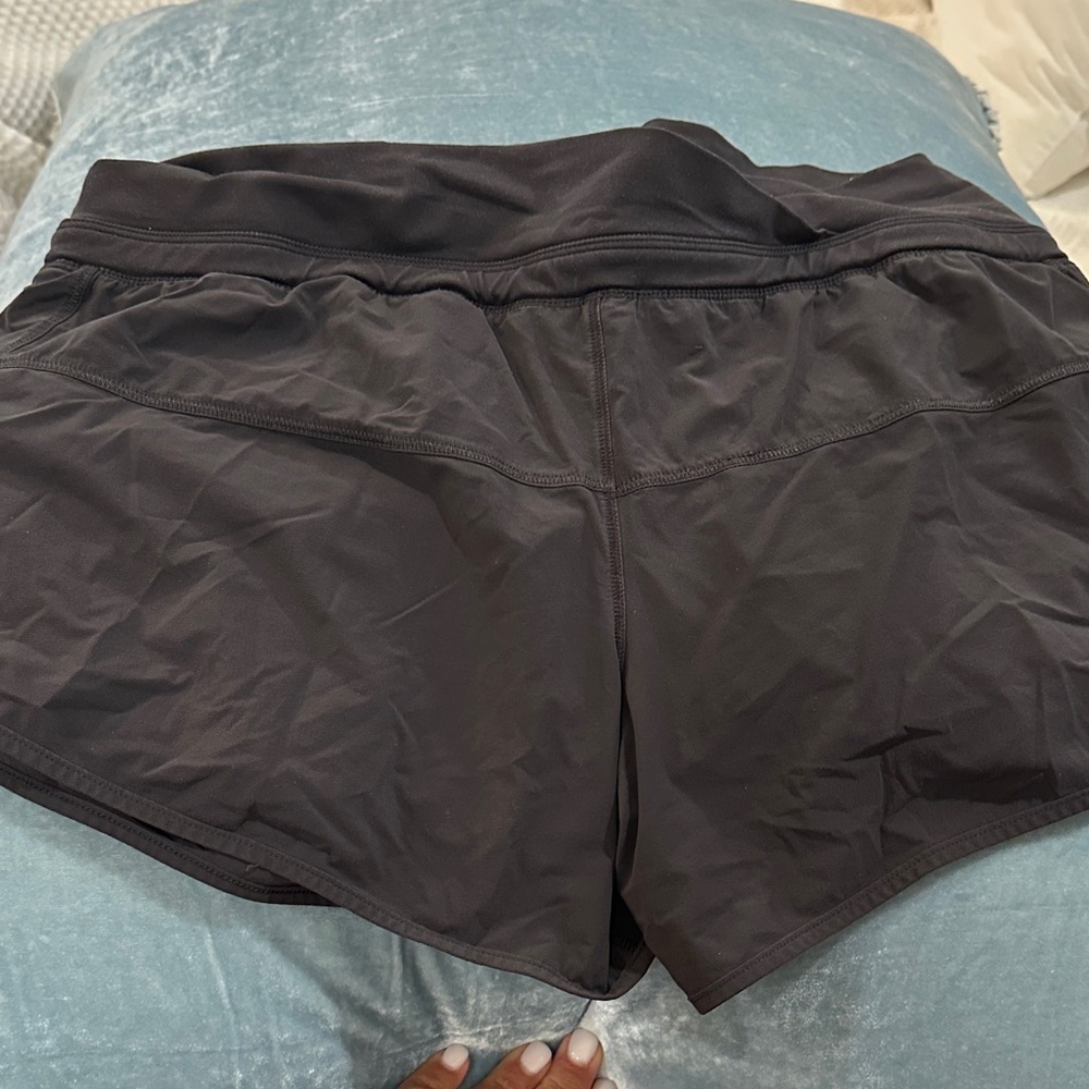 Women's Black Performance Lululemon  Running Shorts